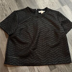 Forever 21 Black Chevron Crop Top